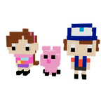 Mabel , Dipper y Pato Armable 3D - Gravity Falls - Pix Brix