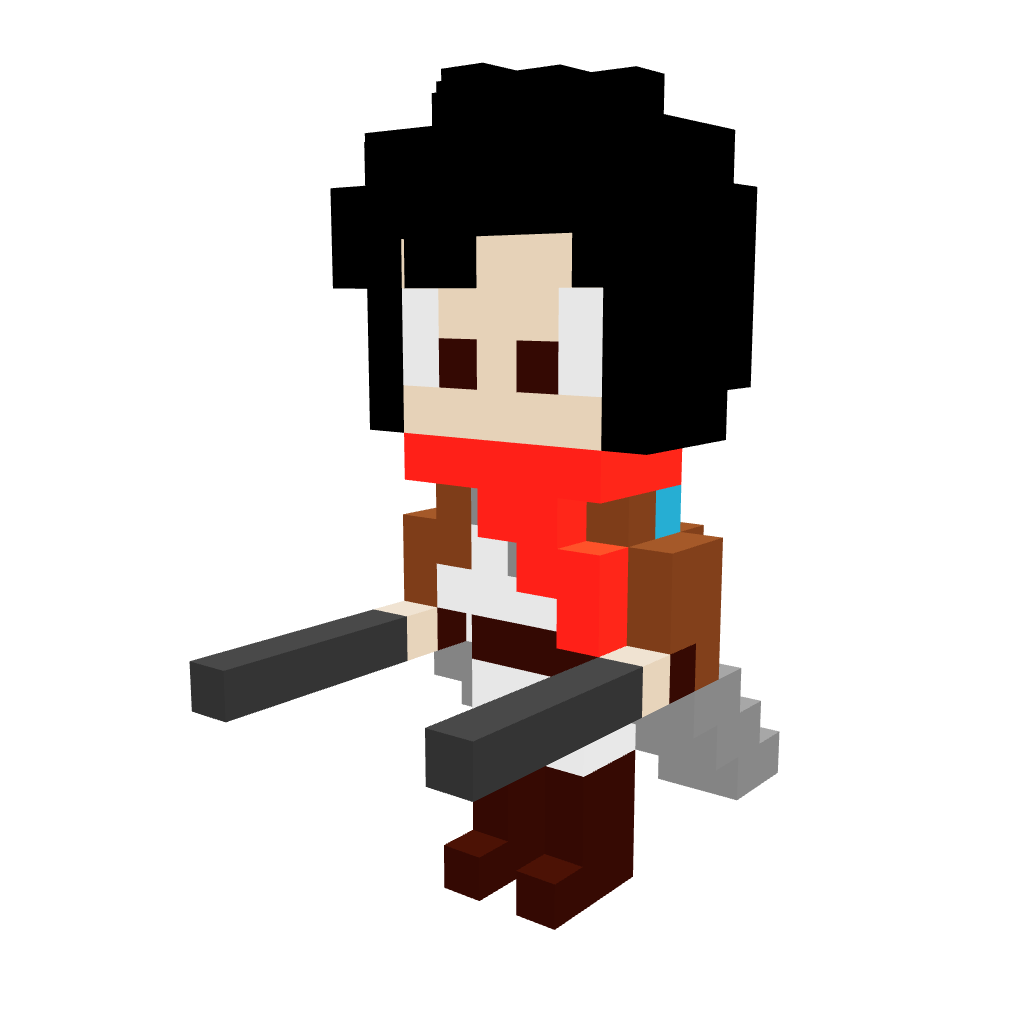 Mikasa Ackerman Armable 3D - Attack on titan - Pix Brix