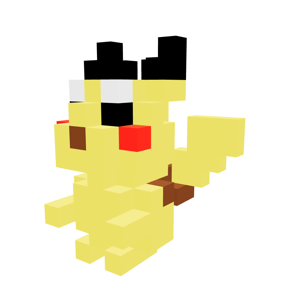 Pikachu Pequeño Armable 3D - Pokemon - Pix Brix