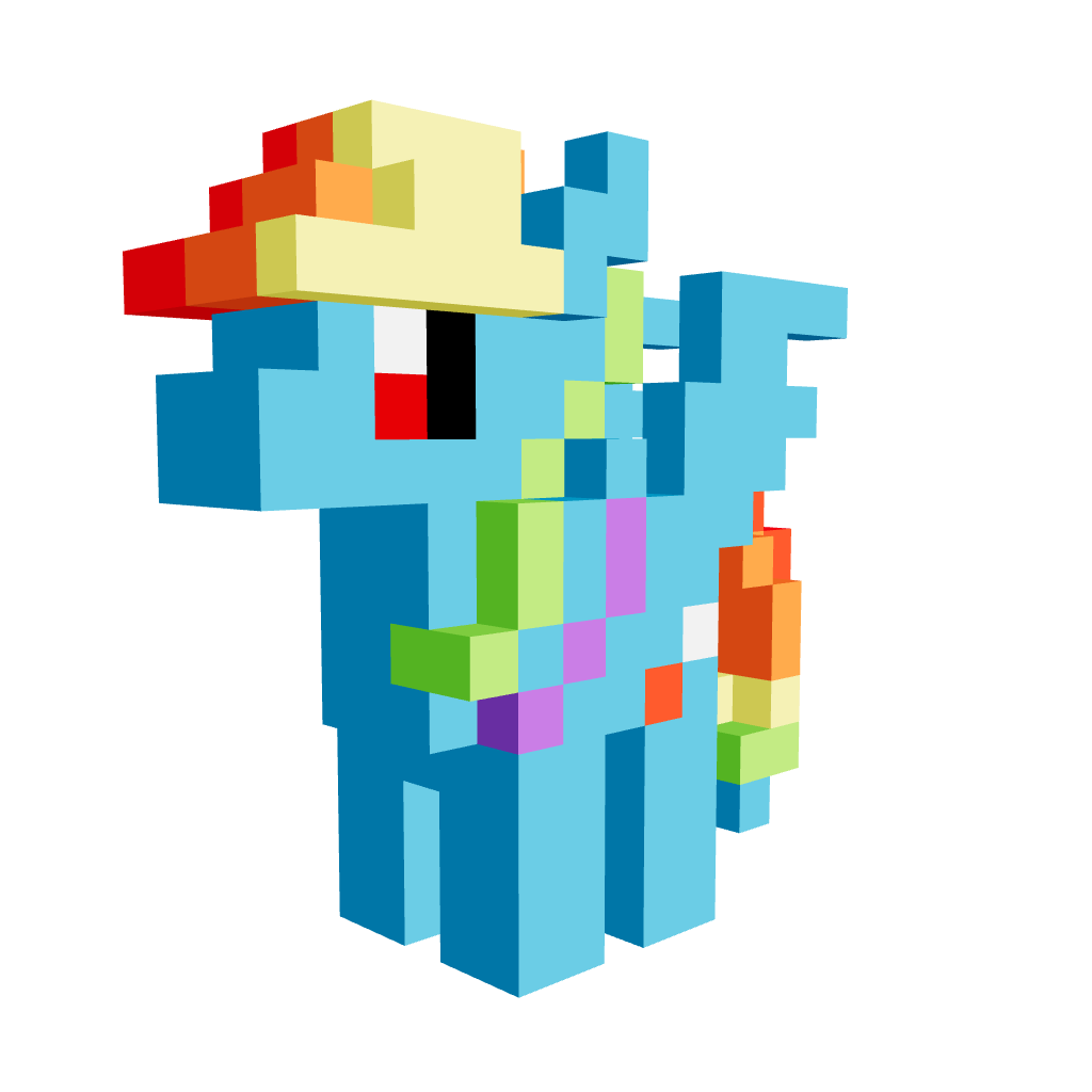 Rainbow Dash Armable 3D  - My Little Pony - Pix Brix