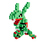 Rayquaza Armable 3D - Pokemon - Pix Brix