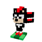Shadow Pequeño Armable 3D  - Sonic the Hedgehog  - Pix Brix