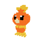 Torchic Armable 3D - Pokemon - Pix Brix