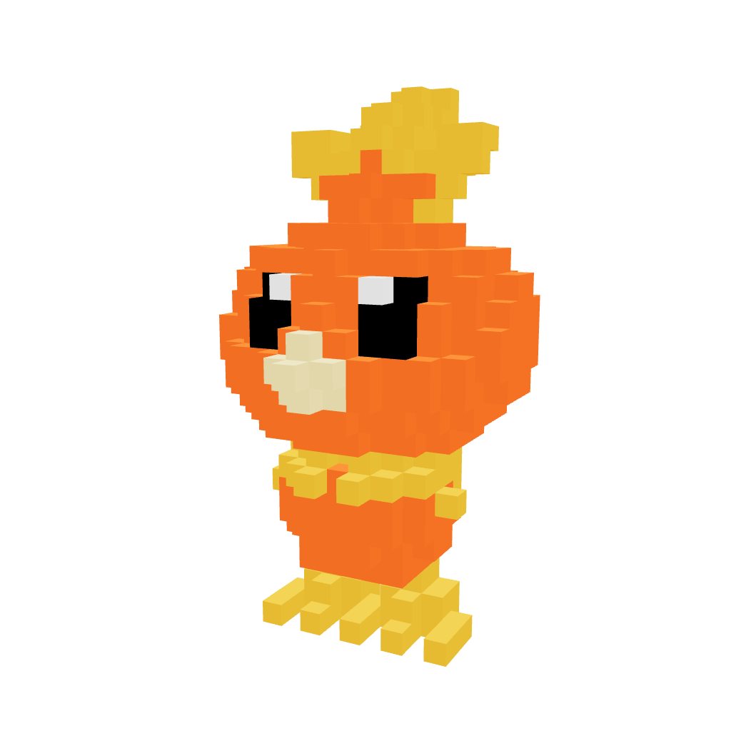 Torchic Armable 3D - Pokemon - Pix Brix