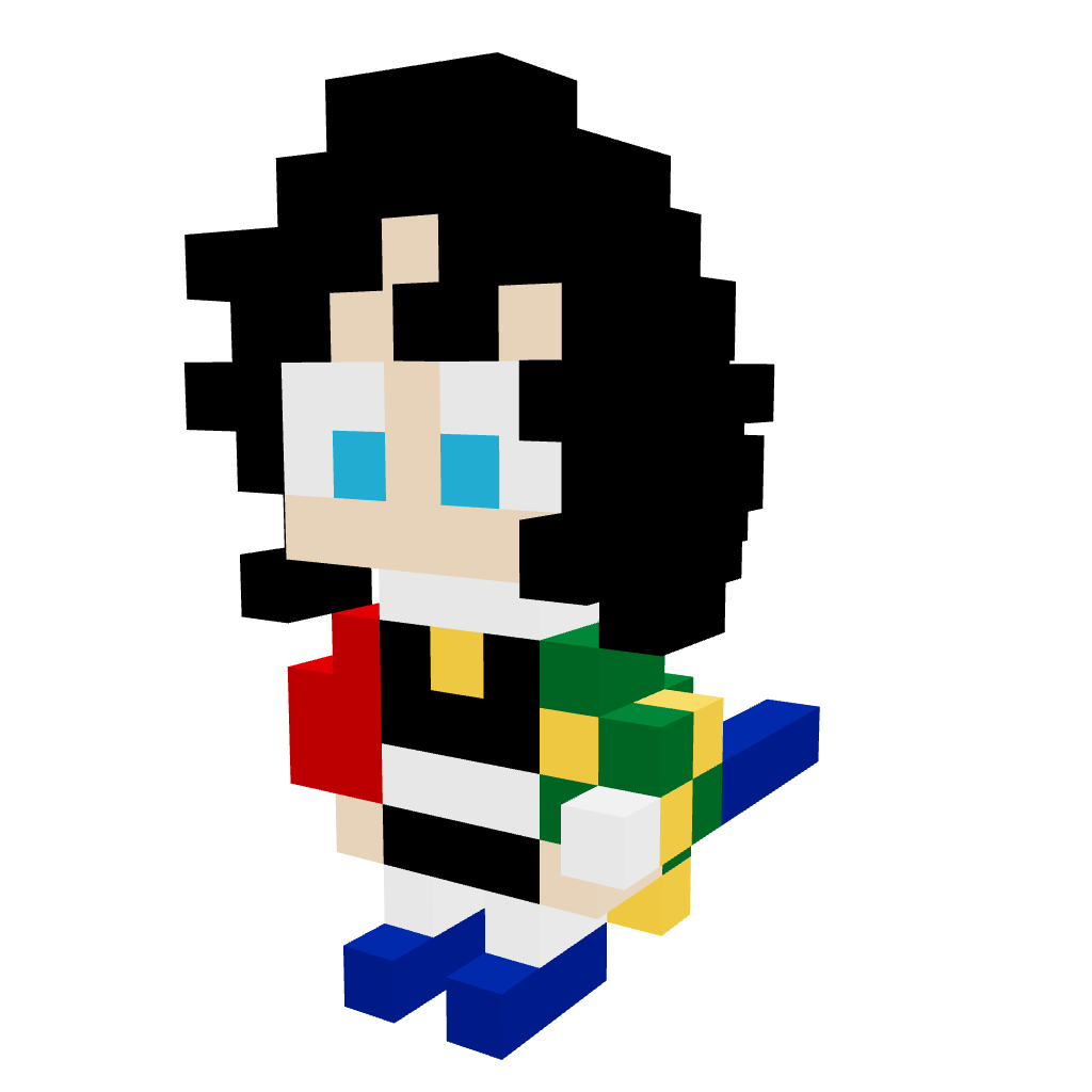 Giyu Tomioka Pequeño Armable 3D - Demon Slayer - Pix Brix