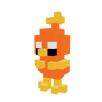 Torchic Pequeño Armable 3D - Pokemon - Pix Brix