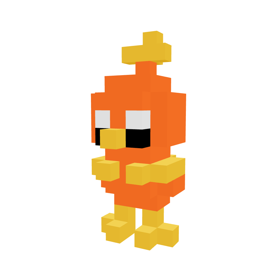 Torchic Pequeño Armable 3D - Pokemon - Pix Brix