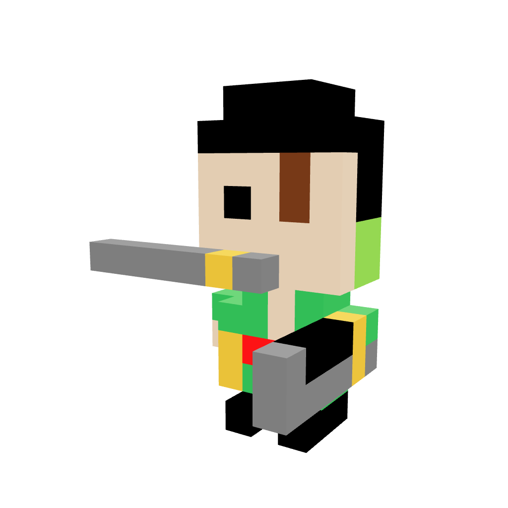 Zoro Pequeño Armable 3D - One Piece - Pix Brix