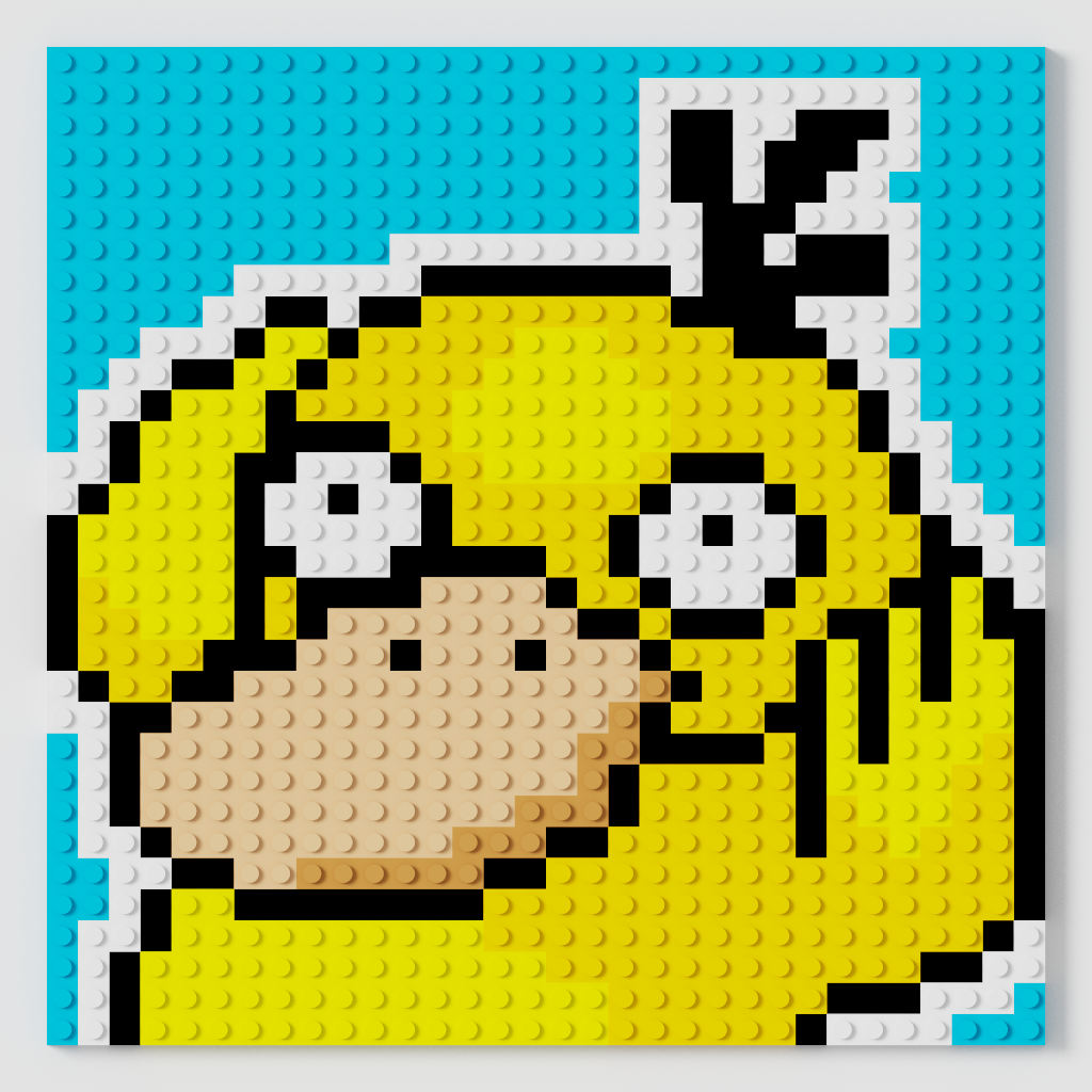 Psyduck Puzzle 2D - 25.5 x 25.5cm - Pix Brix