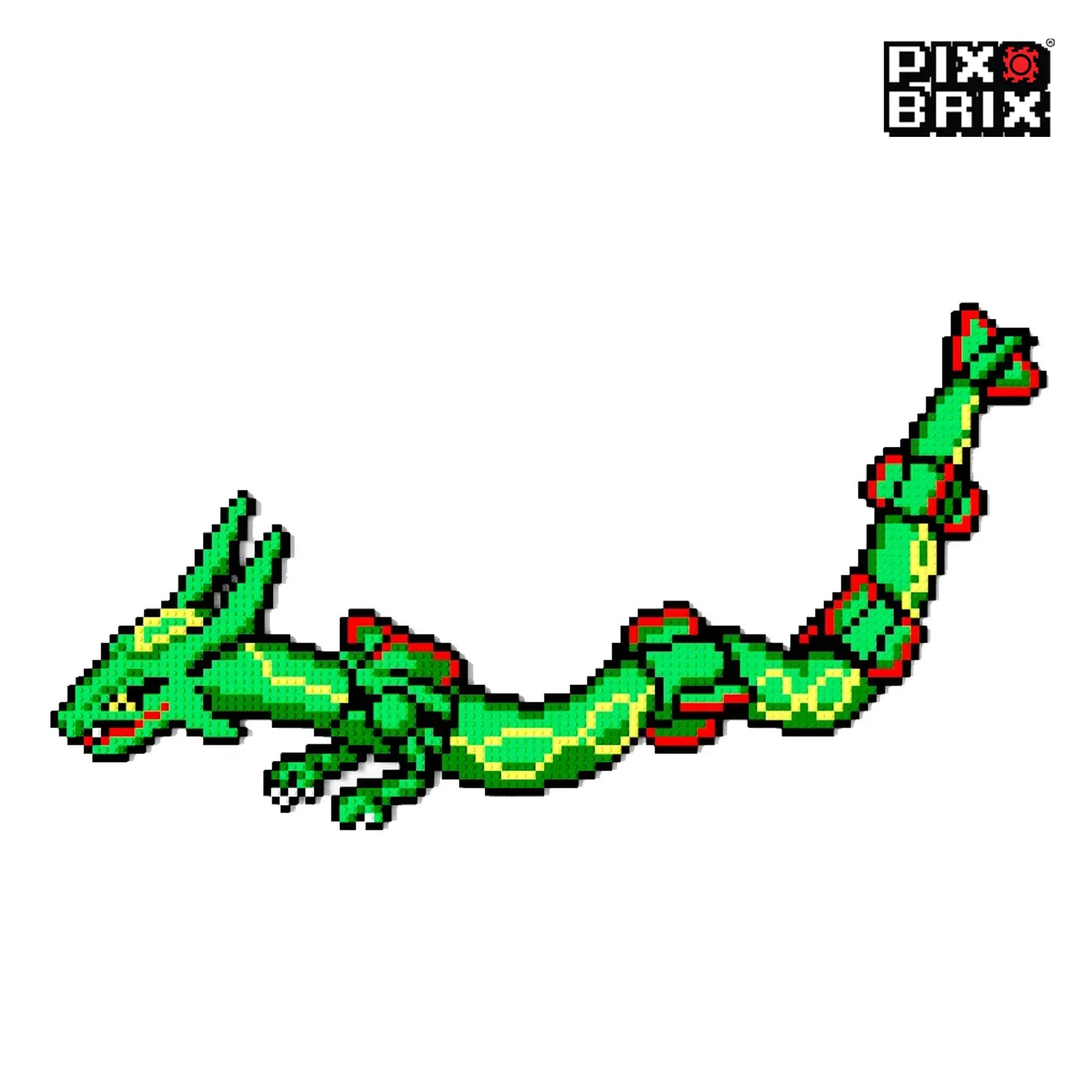 Rayquaza Puzzle 2D - 49 x 92cm - Pokemon - Pix Brix