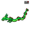 Rayquaza Puzzle 2D - 49 x 92cm - Pokemon - Pix Brix