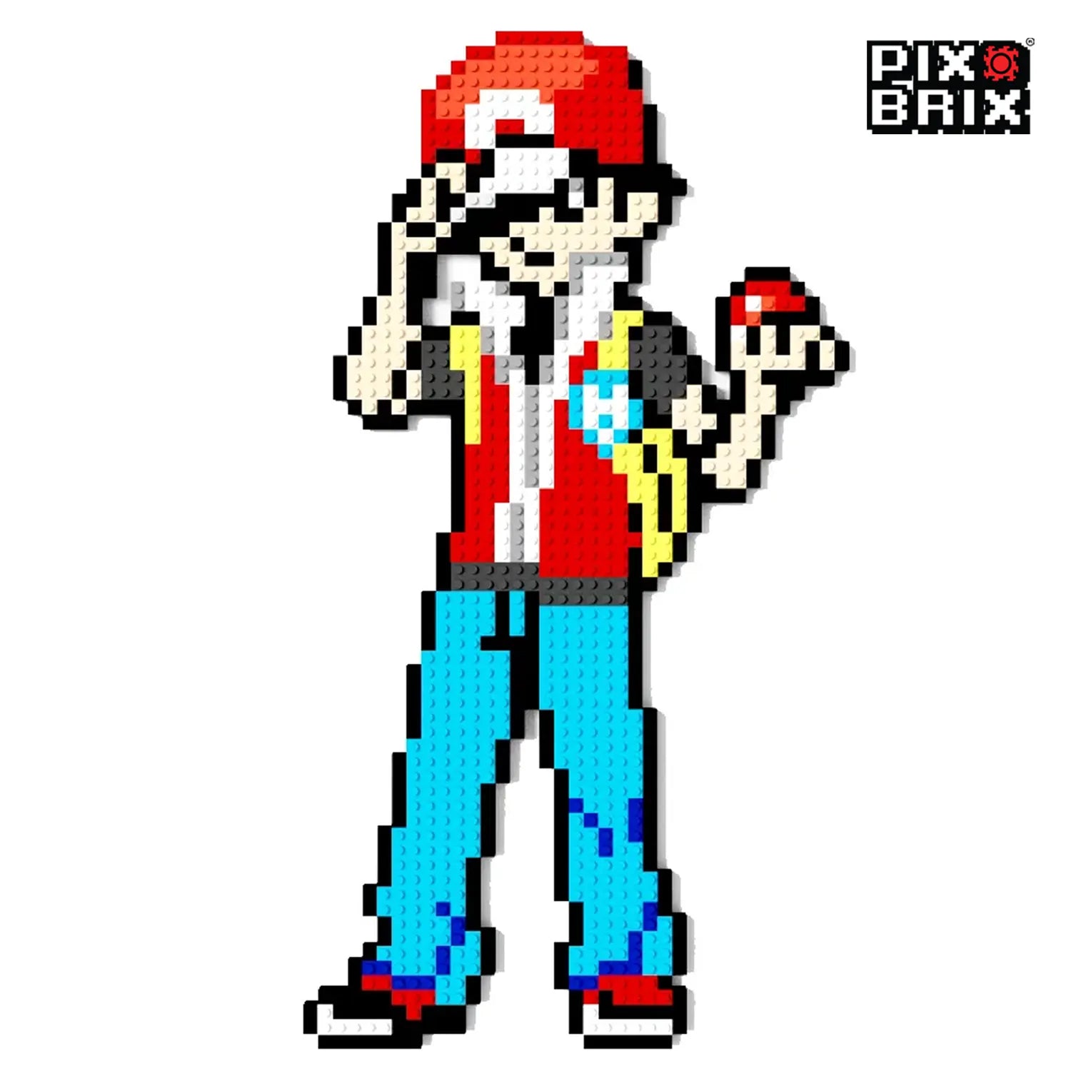 Rojo Puzzle 2D - 55 x 29cm - Pokemon - Pix Brix