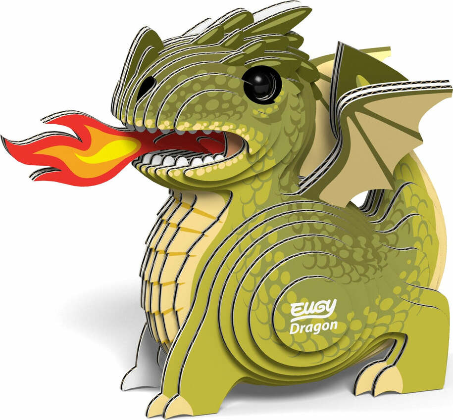 Dragón Verde - Puzzle 3D de Cartón - Eugy Dodoland