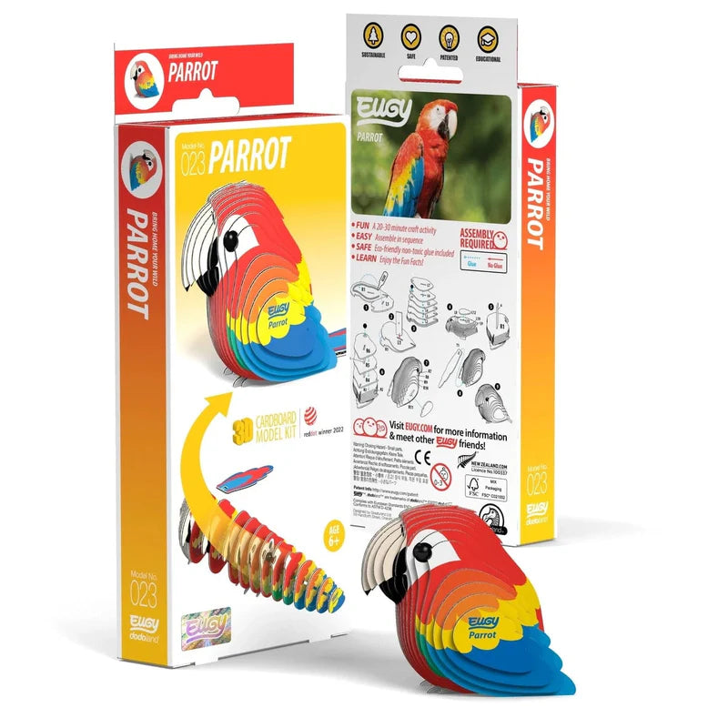 Parrot - Puzzle 3D de Cartón - Eugy Dodoland