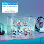 Cubierta Acrilica Mediana - 27 x 18 x 22 cm - Caja Exhibidora Horizontal - Multibandeja de Apertura Vertical