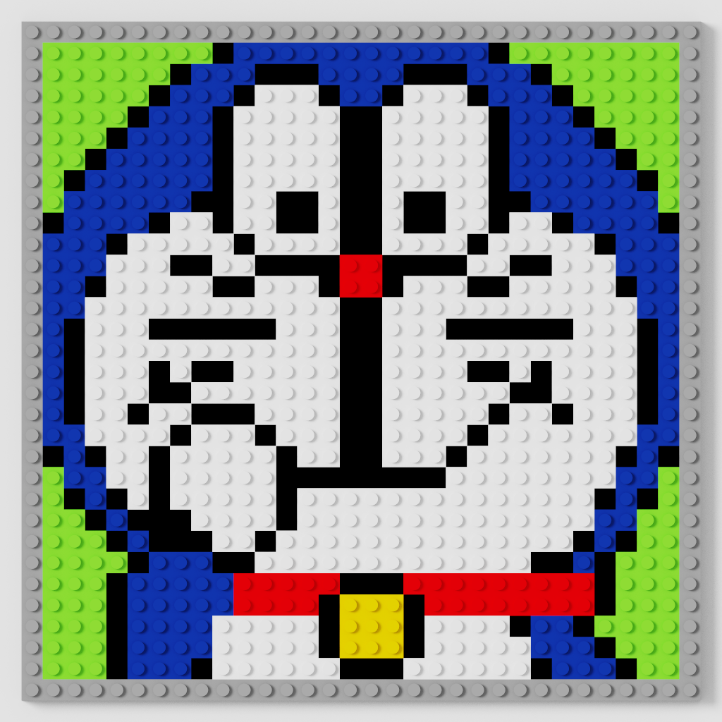 Doraemon Puzzle 2D - 25.5 x 25.5cm - Pix Brix