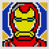 Iron Man Puzzle 2D - 25.5 x 25.5cm - Marvel Studios - Pix Brix