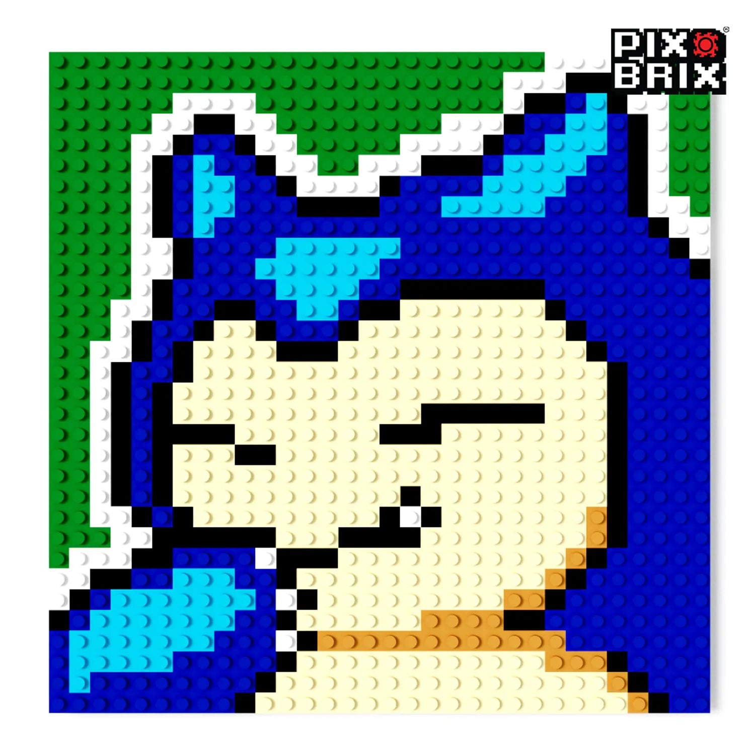 Snorlax Puzzle 2D - 25.5 x 25.5cm - Pokemon - Pix Brix