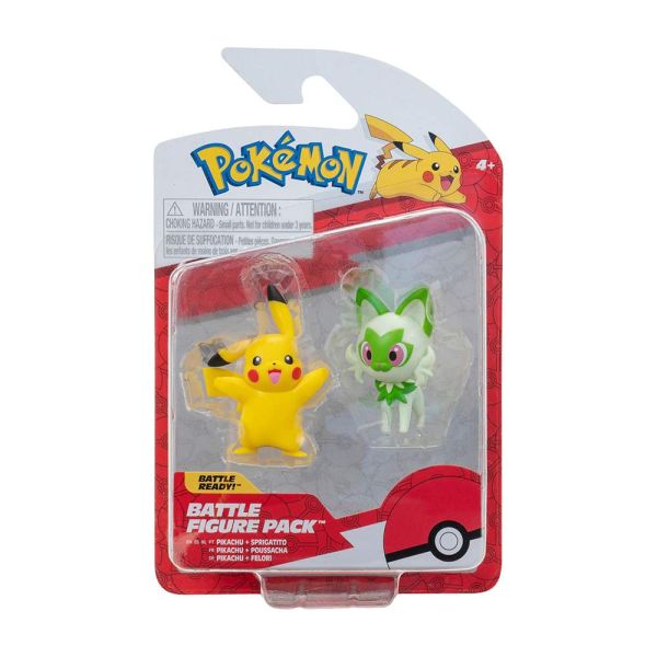 Pikachu y Sprigatito - Figura Pokemon  - Jazwares