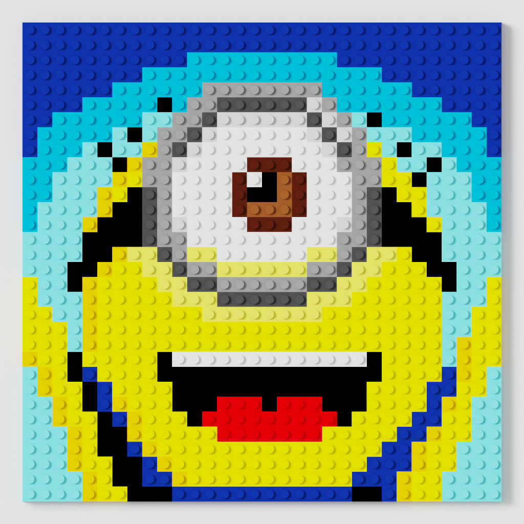 Minion Stuart Puzzle 2D - 25.5 x 25.5cm - Pix Brix