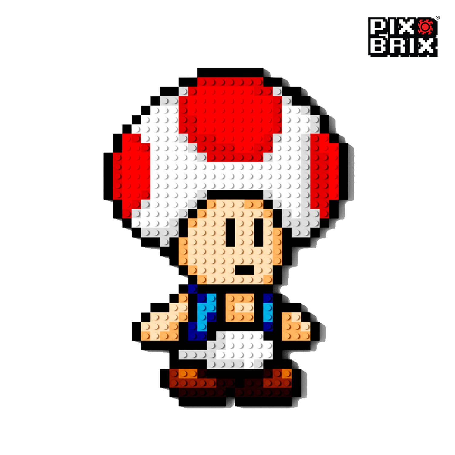 Toad Puzzle 2D - 27 x 20cm - Mario Bros - Pix Brix