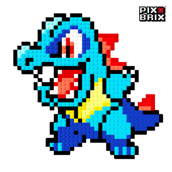 Totodile Puzzle 2D- 29 x 29cm - Pix Brix