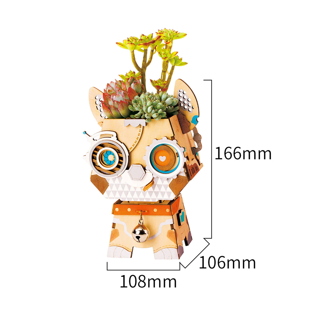 Pot Puppy - Macetero de Perro - Maqueta de Madera