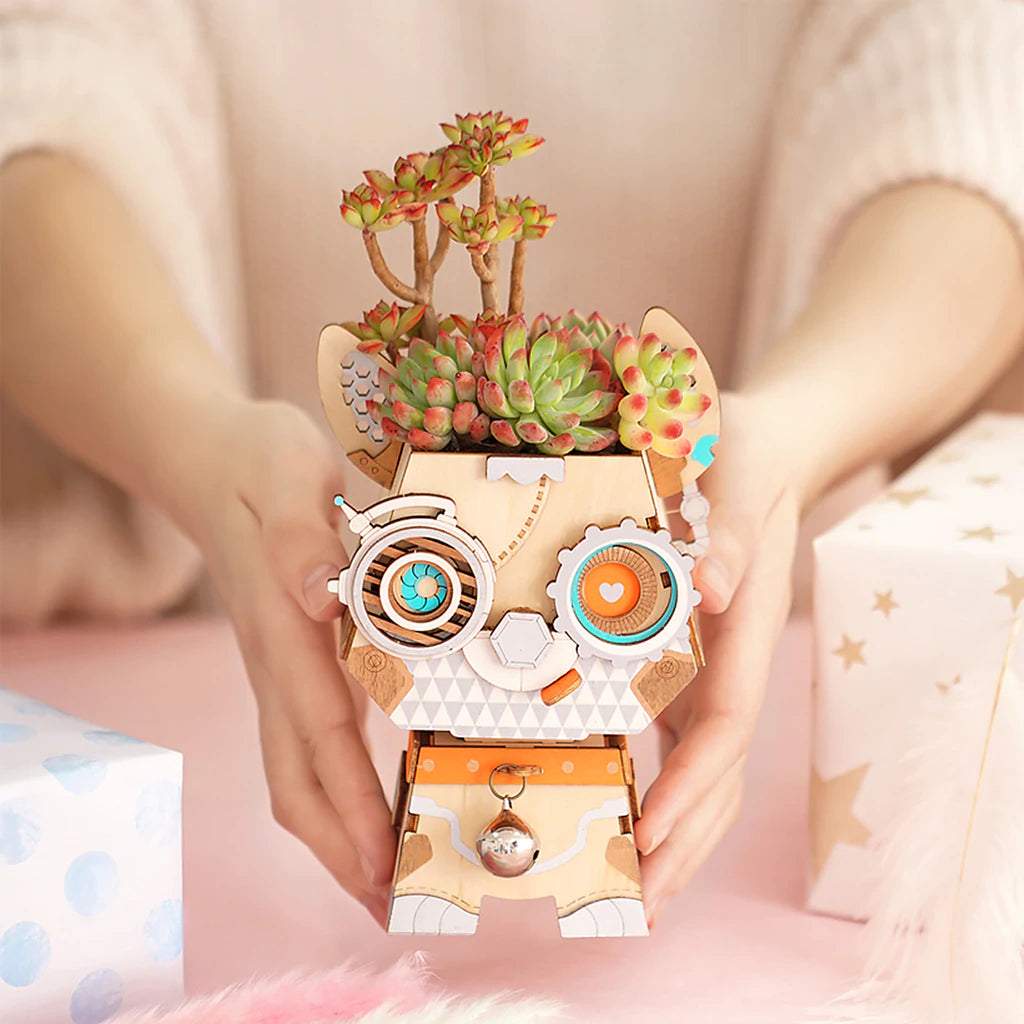 Pot Puppy - Macetero de Perro - Maqueta de Madera