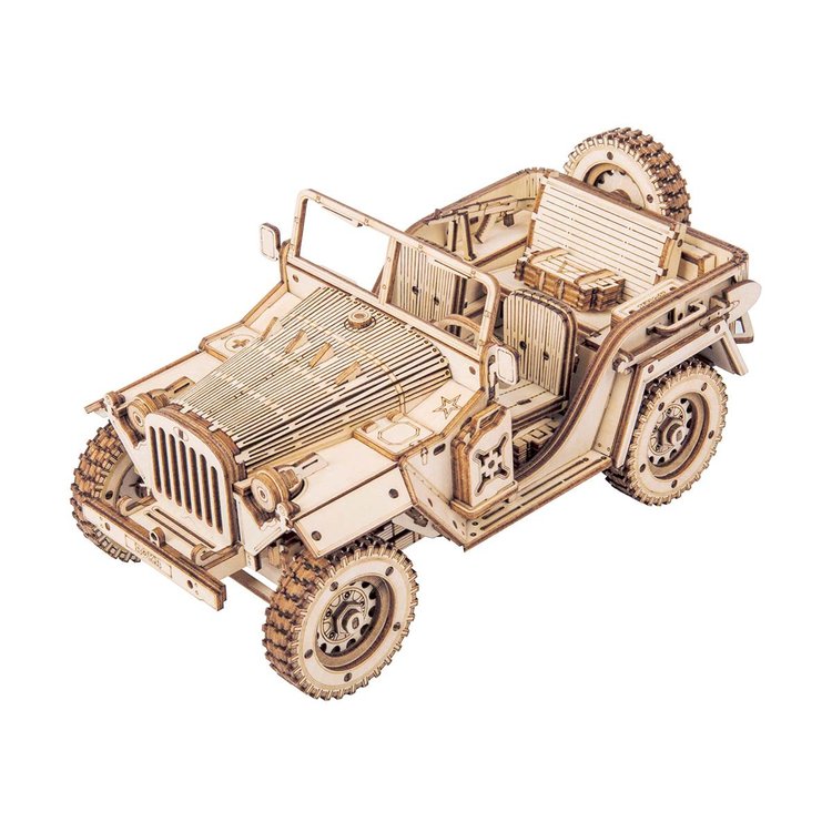 Army Jeep - Rompecabezas 3D - Maqueta de Madera Rolife