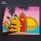 Surfing Pikachu Puzzle 2D - 38,6 x 51,8cm - Pokemon - Pix Brix
