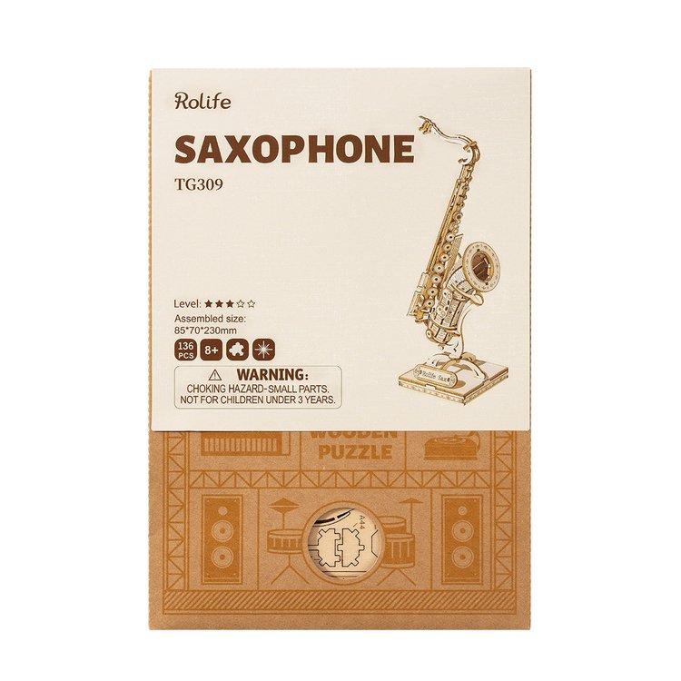 Saxophone - Mini Saxofón - Maqueta de Madera Rolife