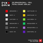 Cell Puzzle 2D - 41,5 x 23,1cm - Dragon Ball Z - Pix Brix