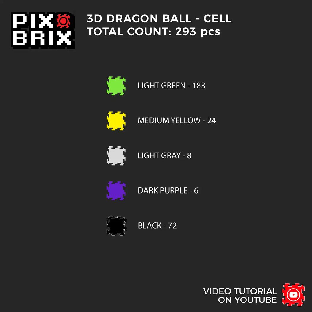 Cell Armable 3D - Dragon Ball Z - Pix Brix