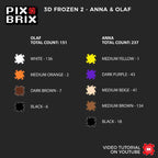 Olaf Armable 3D - Disney Frozen - Pix Brix