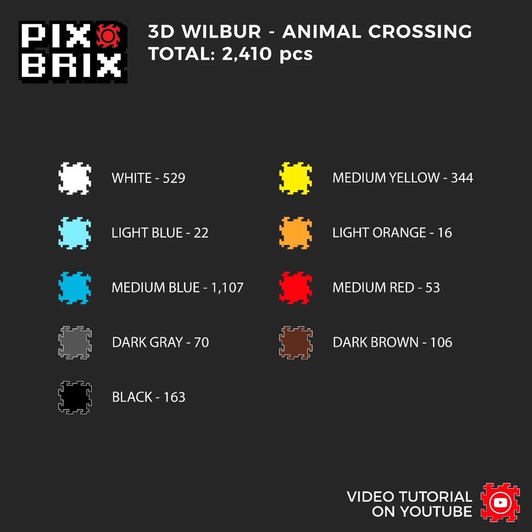 Wilbur Armable 3D - Animal Crossing - Pix Brix