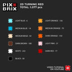 Meilin Panda Puzzle 2D - 30.3 x 29.5cm - Turning Red - Pix Brix