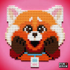 Meilin Panda Puzzle 2D - 30.3 x 29.5cm - Turning Red - Pix Brix