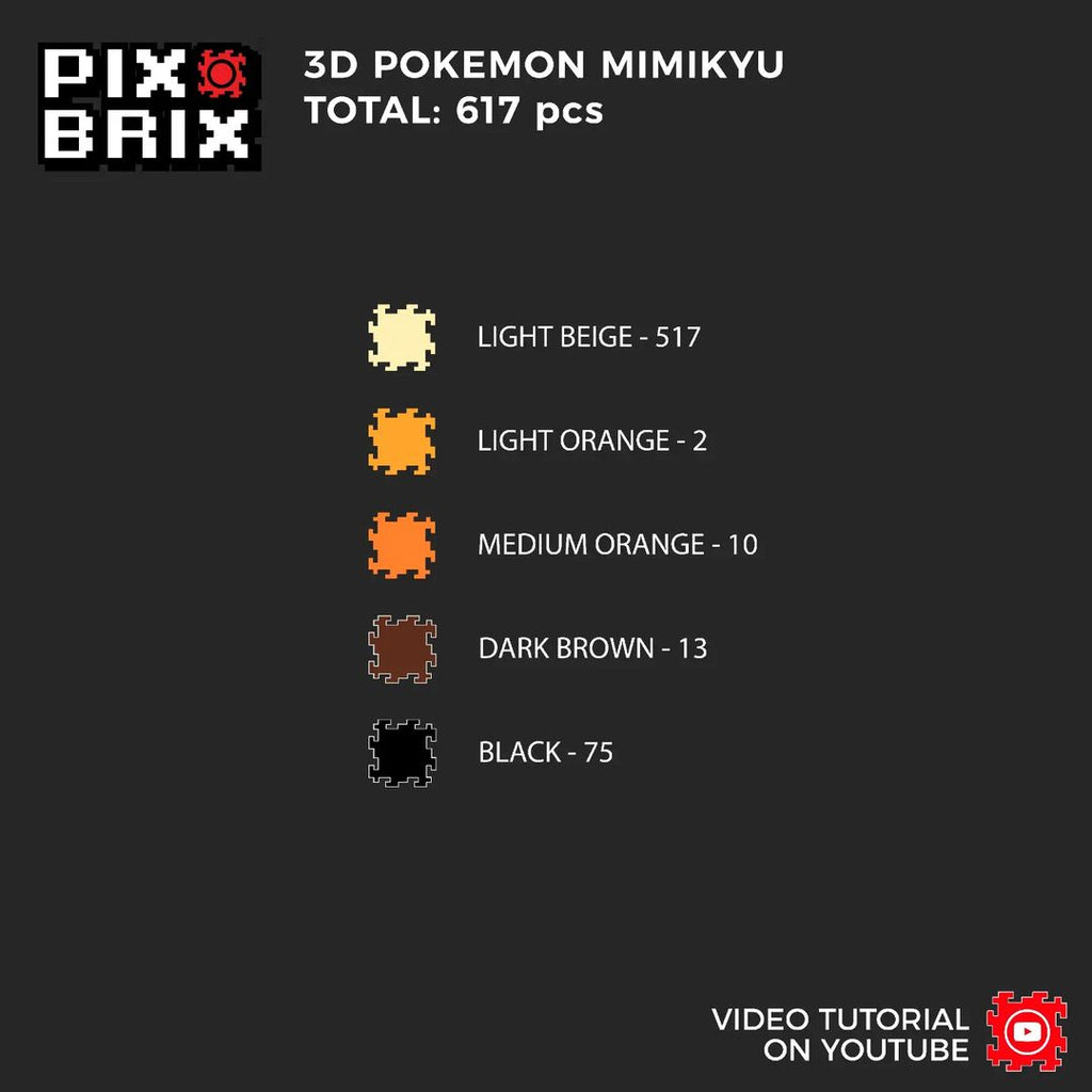 Mimikyu Armable 3D - Pix Brix