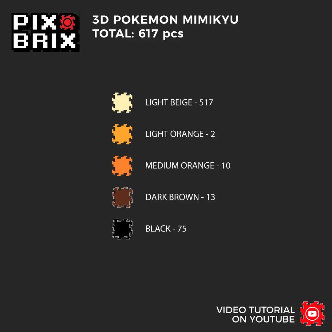 Mimikyu Armable 3D - Pix Brix