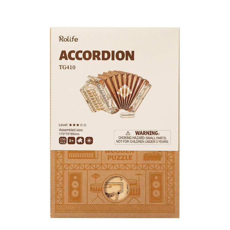 Accordion - Mini Acordeón - Maqueta de Madera Rolife