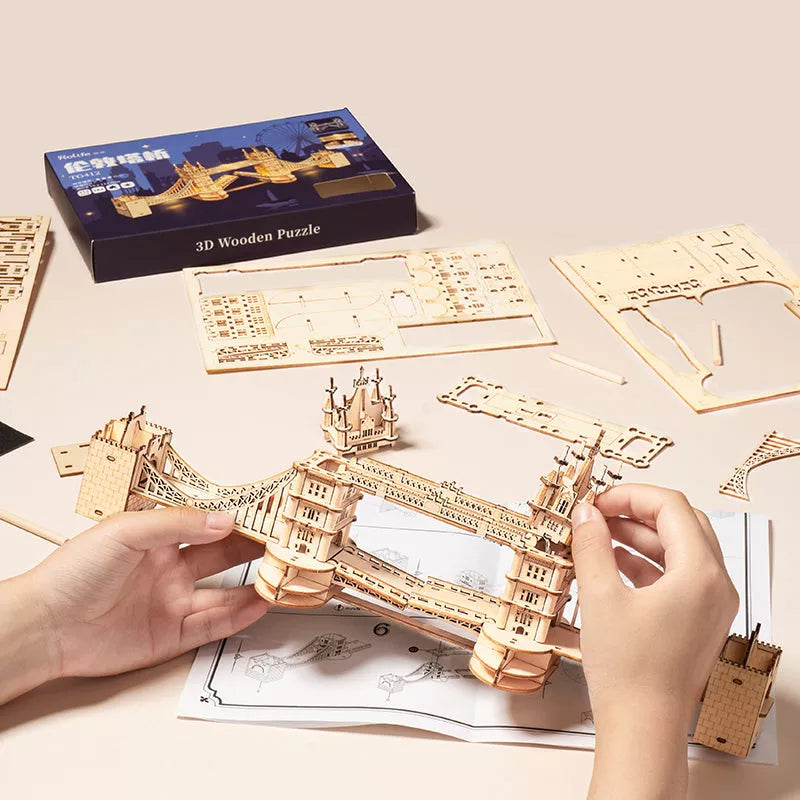 Tower Bridge - Rompecabezas 3D - Maqueta de Madera Rolife
