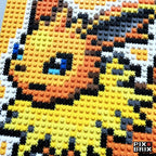 Jolteon Puzzle 2D - 25.5 x 25.5cm - Pix Brix
