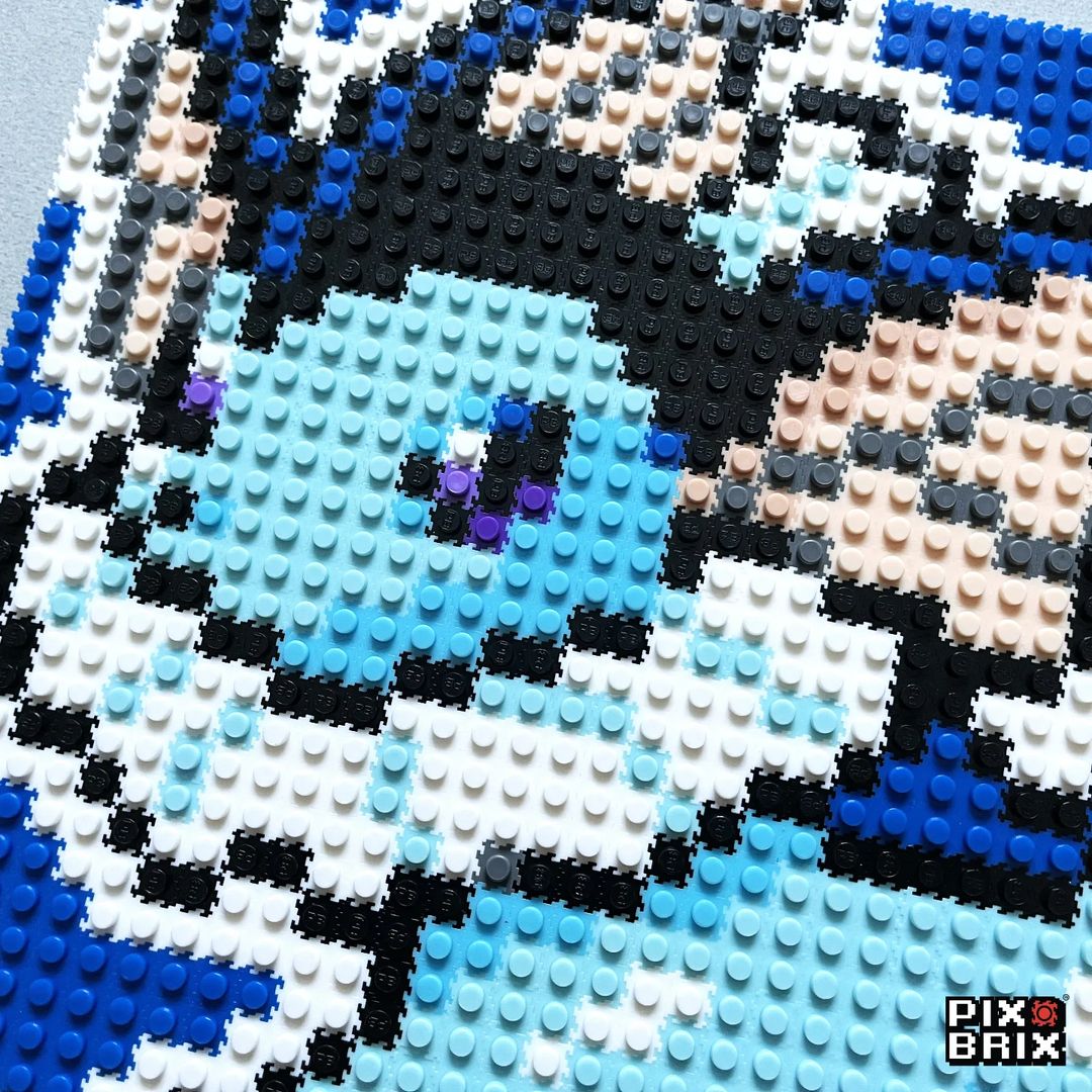 Vaporeon Puzzle 2D - 25.5 x 25.5cm - Pix Brix