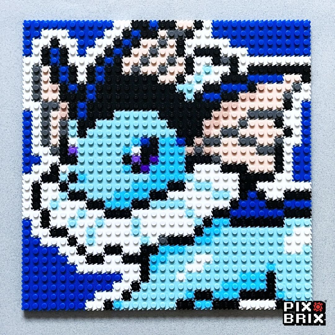 Vaporeon Puzzle 2D - 25.5 x 25.5cm - Pix Brix