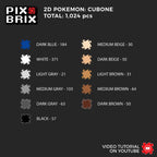 Cubone Puzzle 2D - 25.5 x 25.5cm - Pix Brix