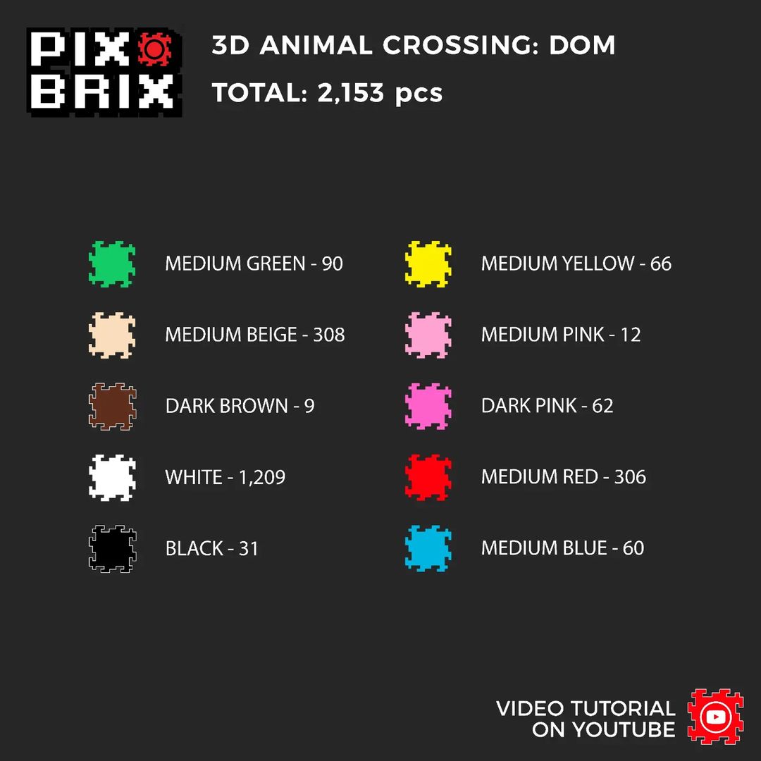 Dom Armable 3D - Animal Crossing - Pix Brix