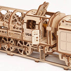 Locomotora de Vapor - Maqueta Mecánica de Madera - Ugears