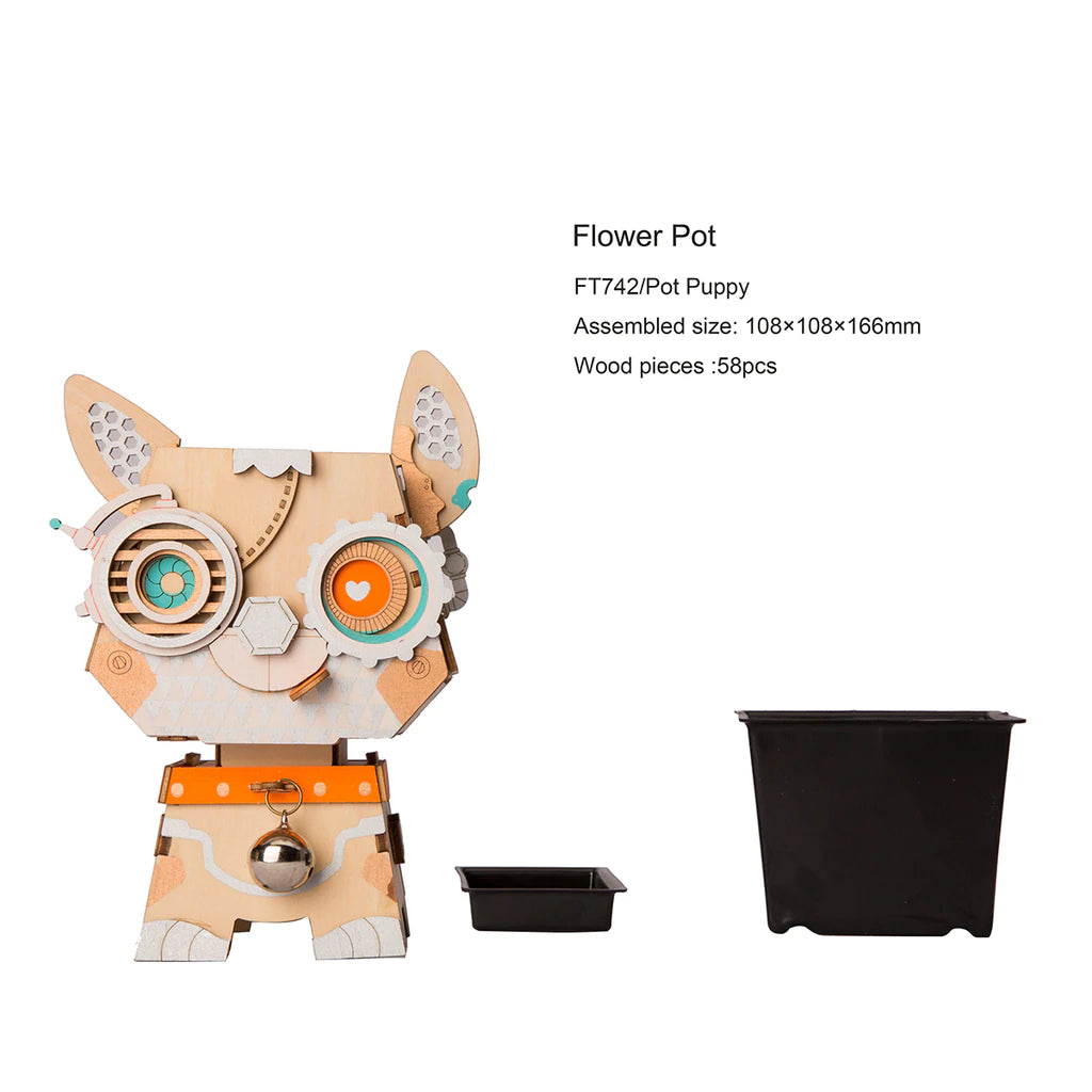Pot Puppy - Macetero de Perro - Maqueta de Madera