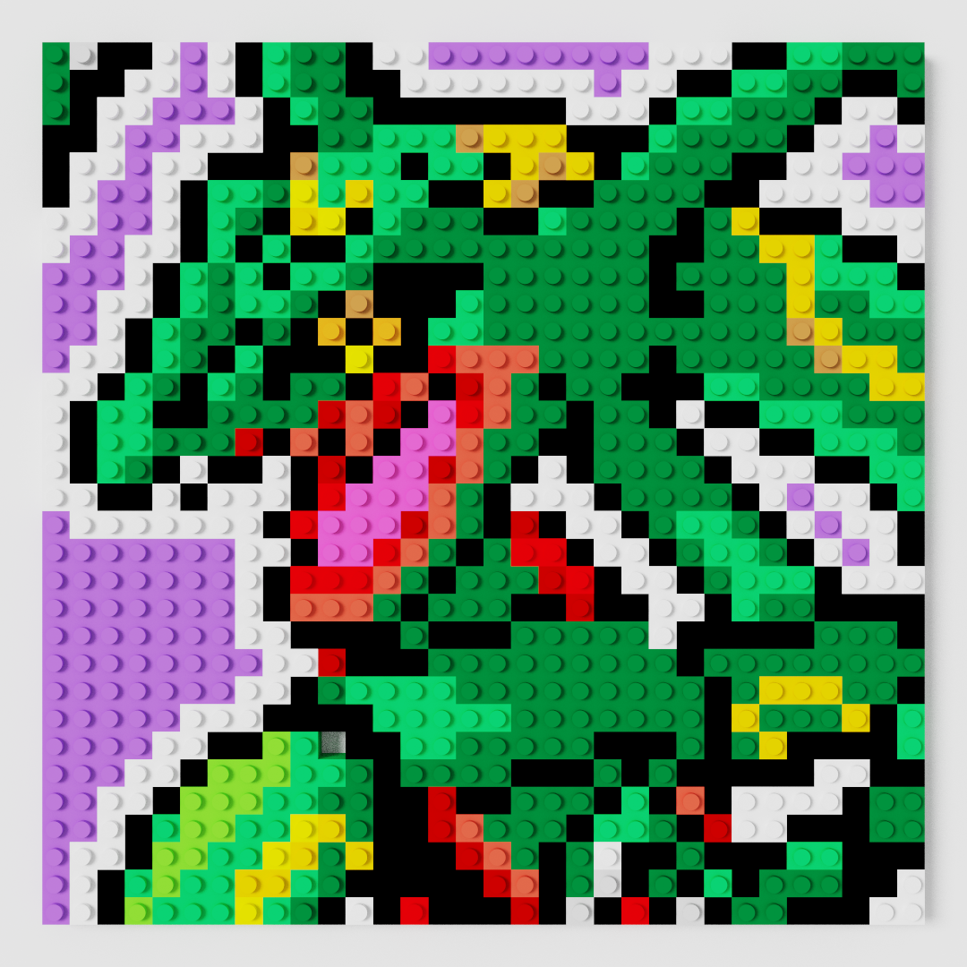 Rayquaza Puzzle 2D - 25.5 x 25.5cm - Pix Brix