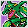Rayquaza Puzzle 2D - 25.5 x 25.5cm - Pix Brix